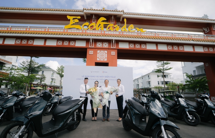 Cotana Capital đón 100 xe máy điện Feliz về dự án Ecogarden